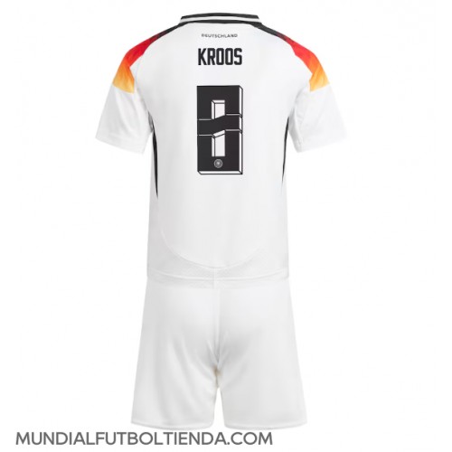 Camiseta Alemania Toni Kroos #8 Primera Equipación Replica Eurocopa 2024 para niños mangas cortas (+ Pantalones cortos)